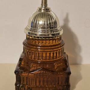 Avon Amber Glass After Shave Bottle 5 Oz Like New